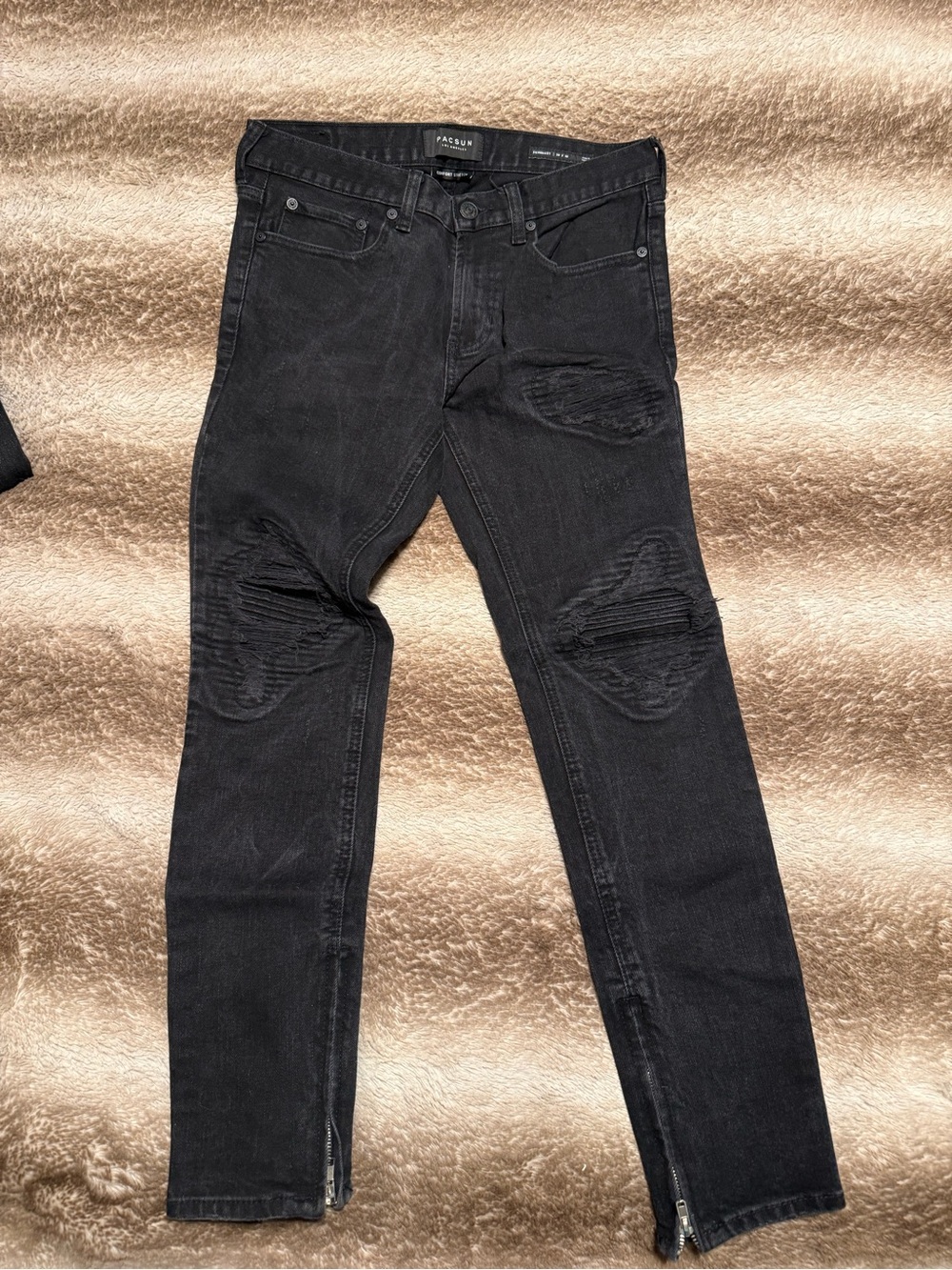 Pacsun Distressed Men’s Black Slim Jeans